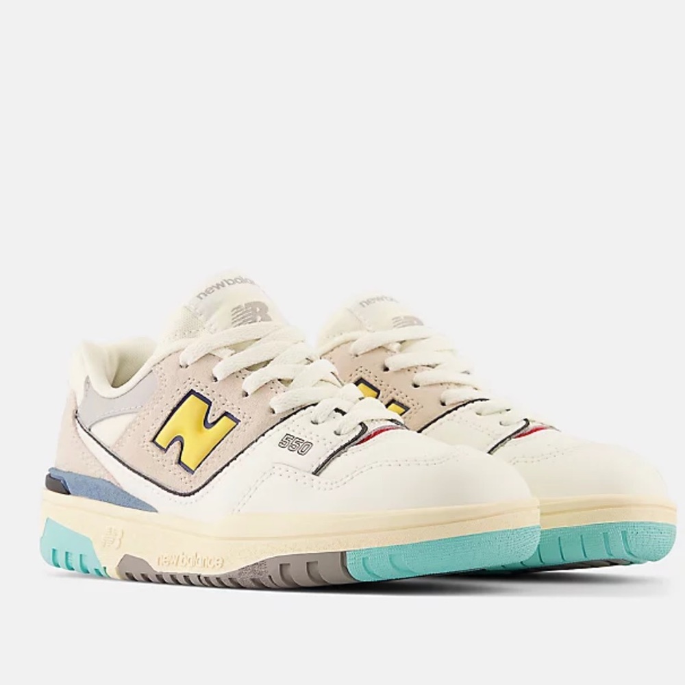 New balance 550 Rare: teal, red, yellow, off white